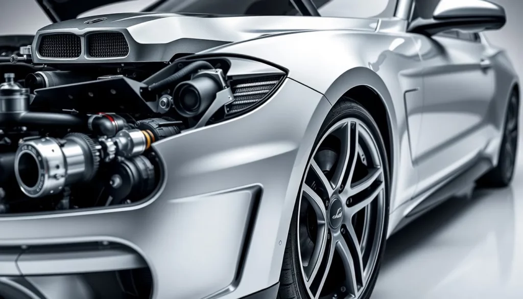 Automotive parts produced by machining processes in the automotive industry, including various shapes and details.