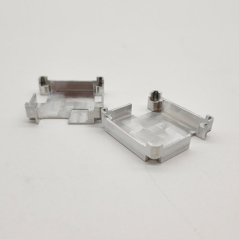 CNC-machined rear metal plate for drones, crafted from 6061-T6 aluminum alloy using 3-axis milling, drilling, tapping, and deburring processes, with as-machined finish, designed for drones and robotics applications.