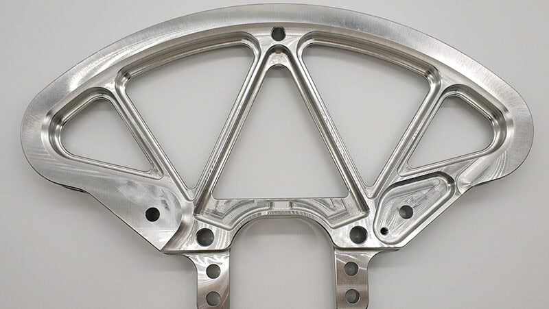 Aviation-grade aluminum alloy (7075-T6 or 6061-T6) sailboat rudder steering axis manufactured via 5-axis CNC milling, multi-surface drilling, and chamfering, with natural precision-milled finish for marine applications.