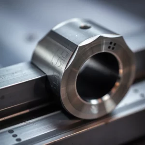 As machined parts in the mechanical industry, showing the detailed features of parts right after machining.