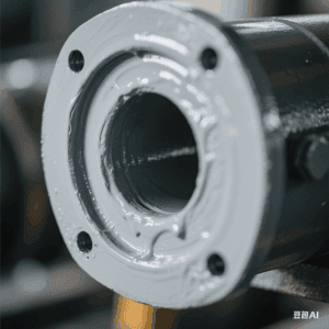 Painting process details of parts in the mechanical industry, showing the surface effects after painting.