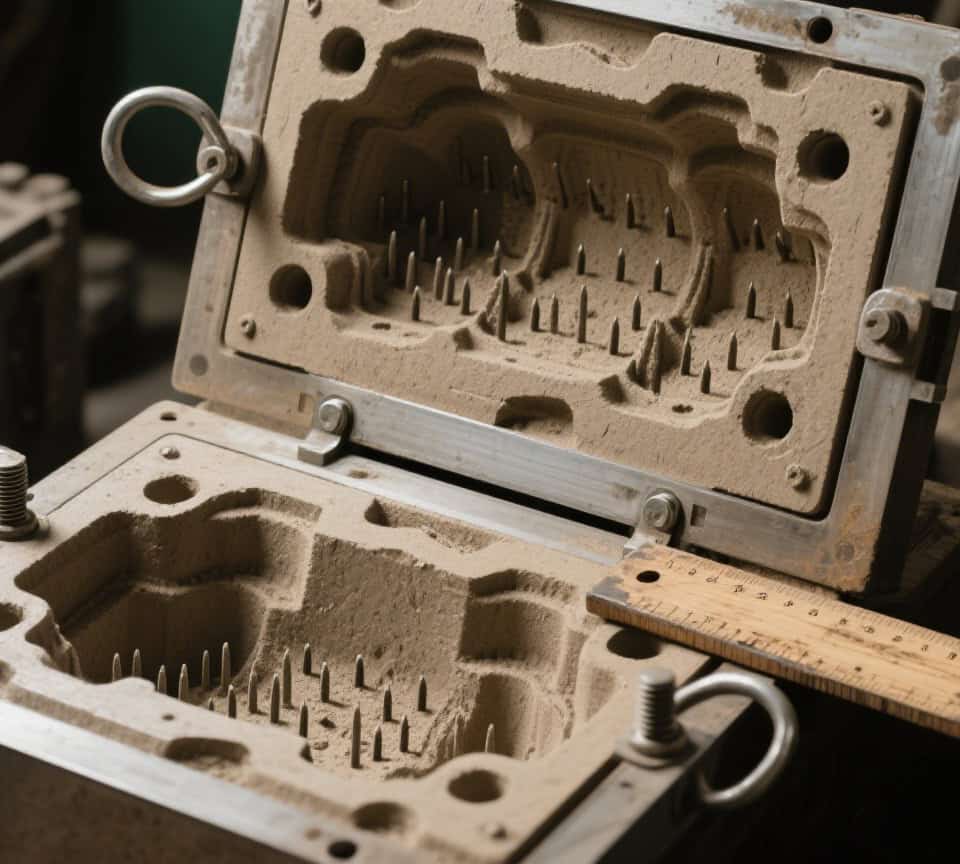 Sand casting services in a mechanical workshop, producing metal components with precision for industrial applications