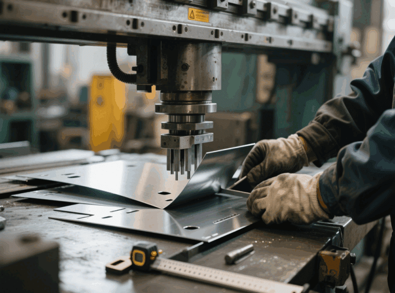 Precision sheet metal processing with automated bending equipment for custom enclosures and structural components.