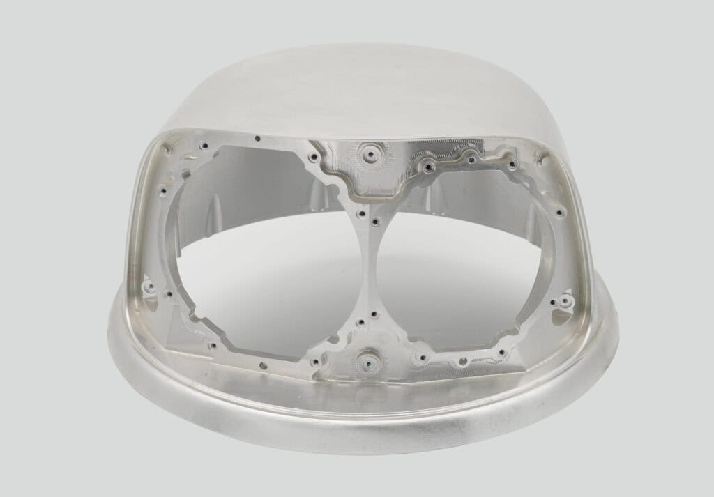 Small batch machined detector head housing for precision detection equipment