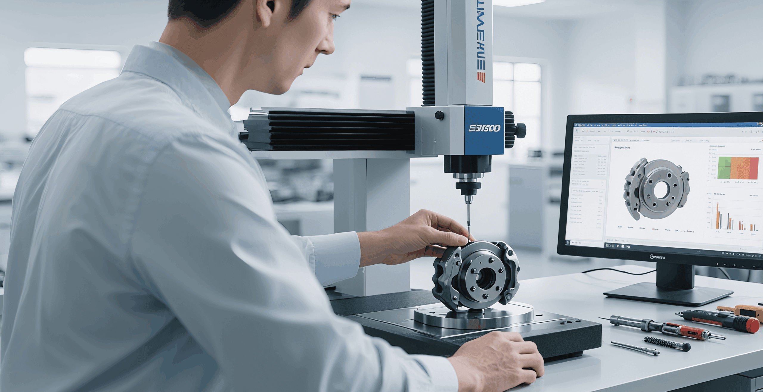 Small batch CNC machining process showing precision metal parts production on CNC lathe and milling machines