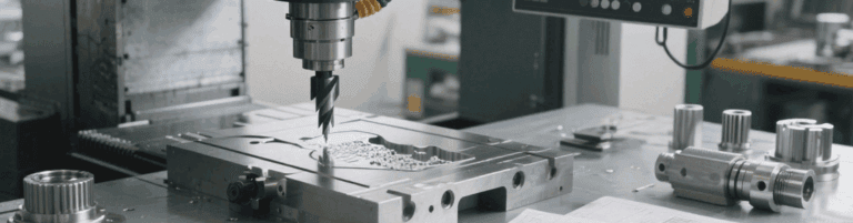 CNC machines performing small batch machining of metal parts with high precision