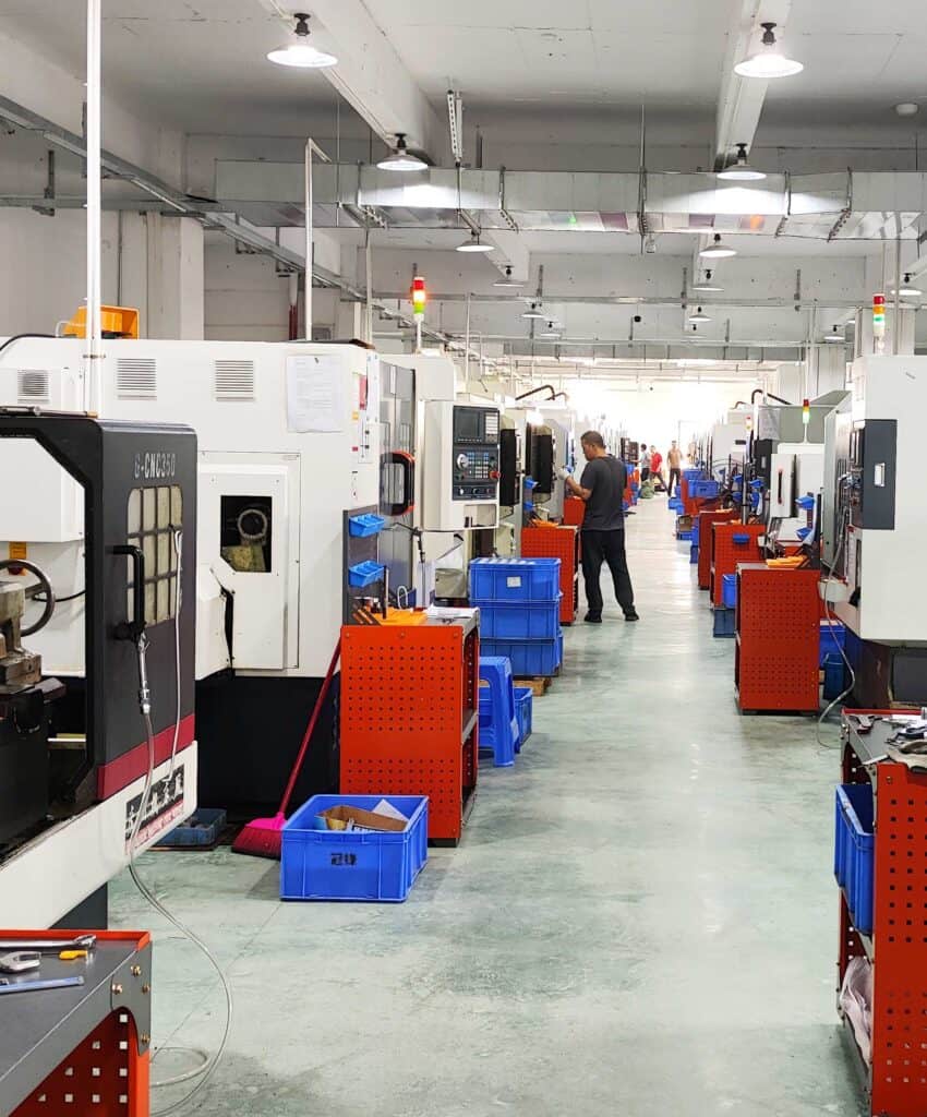 Small Batch Machining factory with CNC equipment and precision metal processing