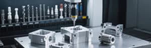 Precision CNC machining for custom projects showing industrial manufacturing process
