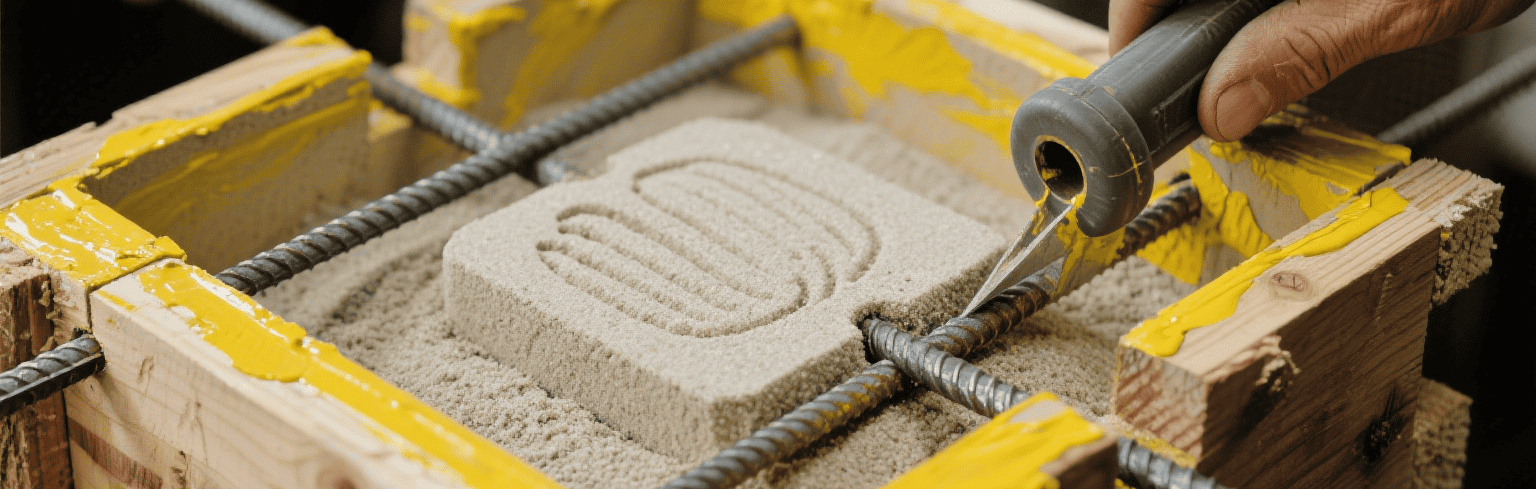 Workers operating sand casting molds in a mechanical workshop, pouring molten metal into sand molds for manufacturing metal components via sand casting process