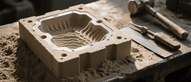 Small-batch sand casting machining process in action