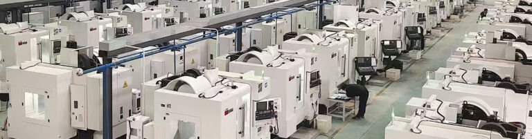 Vertical horizontal machining center for high-precision CNC machining, metal cutting, milling and complex parts production in mechanical manufacturing industry.