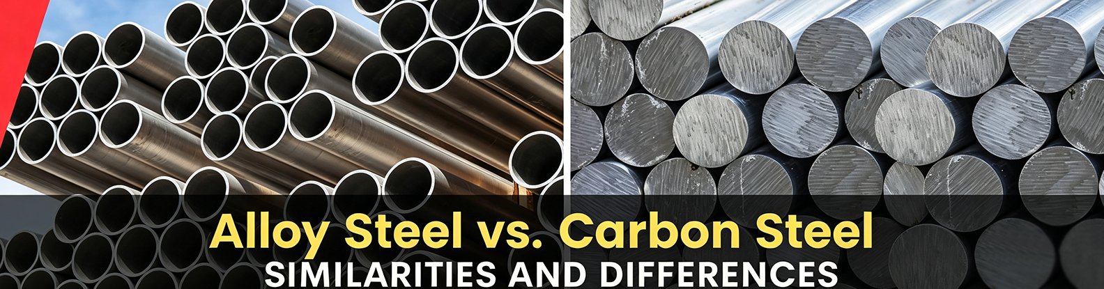 Material comparison of alloy steel and carbon steel for CNC machining, metalworking and industrial manufacturing applications