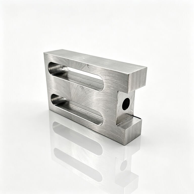 Precision machined carbon steel guide seat for mechanical positioning and guiding in industrial equipment and machining assemblies