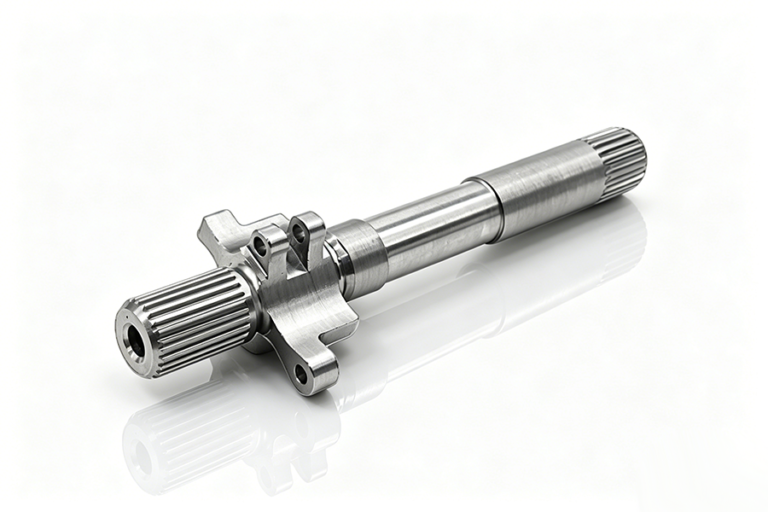 Alloy steel roller shaft manufactured via precision machining, ideal for mechanical transmission and industrial equipment components with high strength and wear resistance.