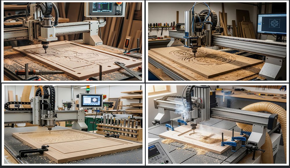 Illustration explaining what is CNC Routing, a precision machining process used for cutting, carving, and shaping materials in industrial manufacturing and mechanical production.
