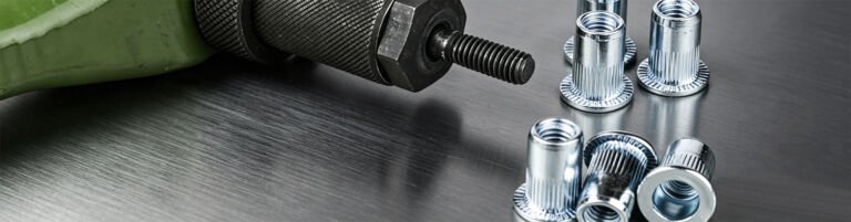 Metal rivet fastener sample for mechanical manufacturing and precision machining industry