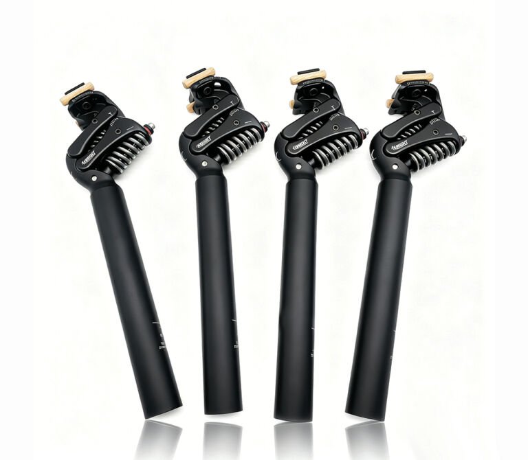 Assembled bicycle parts made of black anodized aluminum, high-quality metal components processed with professional surface finishing for cycling equipment.