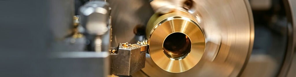 Precision cnc machining bronze metal parts with professional mechanical manufacturing craftsmanship