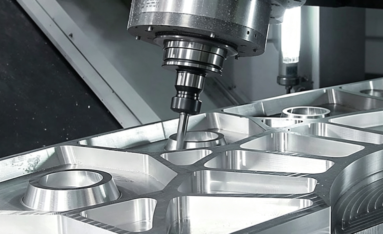 Polished solid titanium alloy workpiece finished via precision CNC milling for aerospace mechanical component manufacturing
