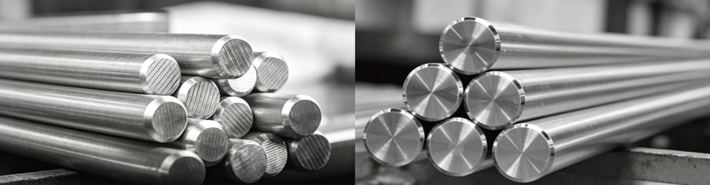 CNC machining material chart showing Titanium vs Stainless Steel, comparing hardness, machinability and performance for precision mechanical component manufacturing