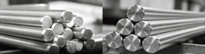 CNC machining material chart showing Titanium vs Stainless Steel, comparing hardness, machinability and performance for precision mechanical component manufacturing