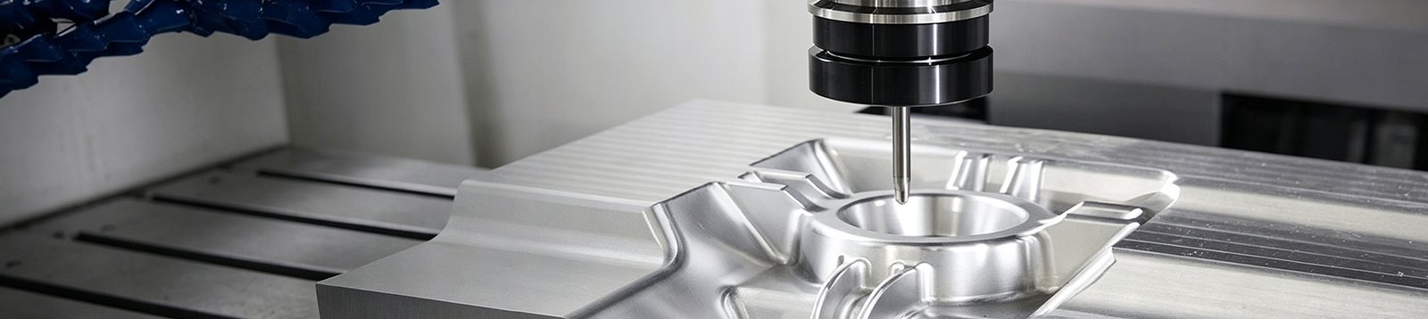 Titanium vs Aluminum machined metal parts display, precision CNC machined alloy components for aerospace and mechanical manufacturing