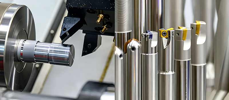 What Is Lathe Tooling, close-up view of precision lathe tooling set including turning inserts and tool holders for metal machining on CNC lathe equipment