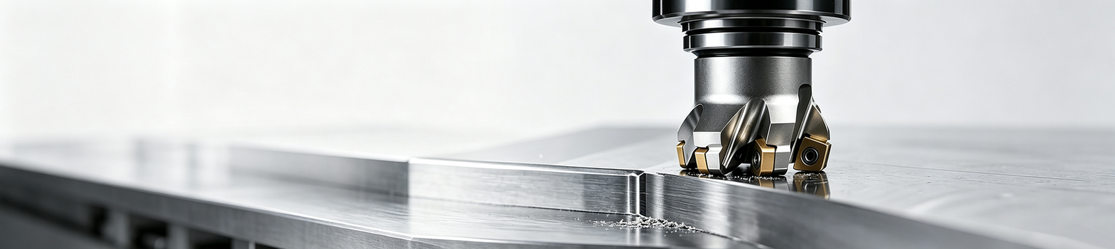 CNC peripheral milling operation on solid metal workpiece, precision side cutting performed by industrial milling machine for custom mechanical parts in precision machining workshop