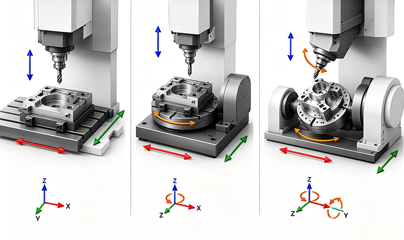 CNC workshop part finished with Multi‑Axis Machining, precision metal component milled on multi‑axis machining center for industrial mechanical applications.