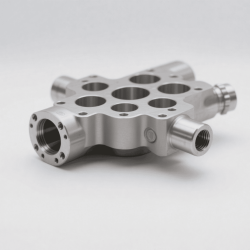 Gravity die-casting forming a fuel distributor housing with smooth surfaces and precise internal channels