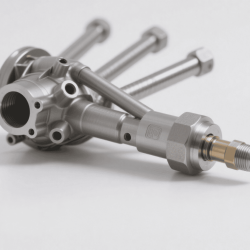 Gravity die-casting process shaping a fuel nozzle housing