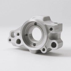 Close-up of automotive components made via investment casting process