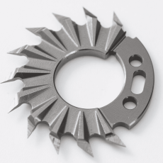 Machining of harvesting equipment crushing blades in a mechanical workshop; CNC machines shape high-strength steel into precision blades.