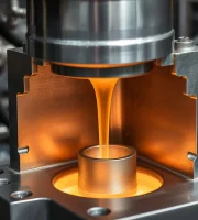 die-casting-service Die casting services in the mechanical machining industry, presenting the process of shaping molten metal into precise components using high - pressure die - casting machines.