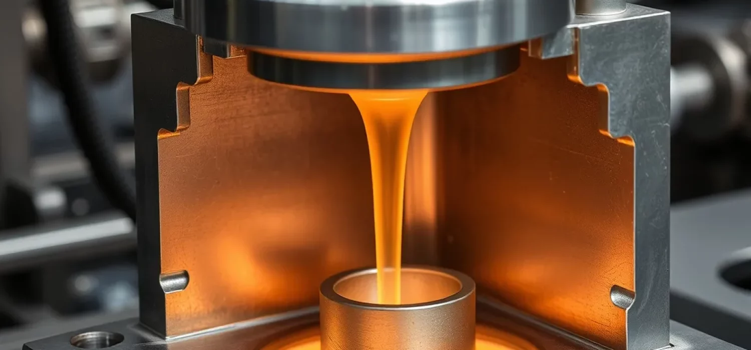 die-casting-service Die casting services in the mechanical machining industry, presenting the process of shaping molten metal into precise components using high - pressure die - casting machines.