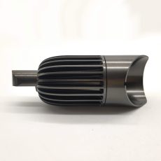 CNC-turned and milled garden light combinations made from aluminum alloys (6061, ADC12, or 5055), finished with powder coating (electrostatic powder painting) or anodizing in three colors: matte dark gunmetal, glossy black, and pearl silver (fine sand texture powder coating or anodized silver), designed for outdoor and garden equipment.