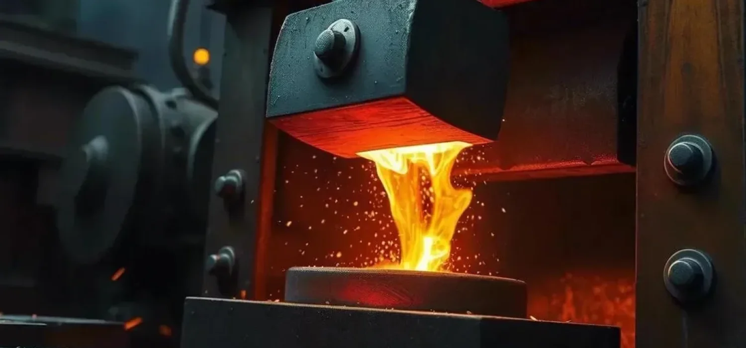 Precision forging services in a mechanical processing plant. Skilled workers are operating advanced forging equipment to create high - precision metal parts for various industries.