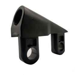 Precision-machined black anode sailboat support frame, a custom marine component crafted via mechanical 加工 techniques for maritime applications.