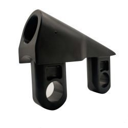 Precision-machined black anode sailboat support frame, a custom marine component crafted via mechanical 加工 techniques for maritime applications.