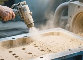 CNC machines performing custom small-batch metal machining, producing precision metal components