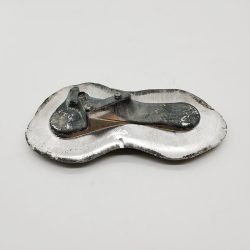 Left lower link for bicycle shock absorber seat ports, made by forging and CNC precision machining, crafted from aluminium 6061-T6 with a forging finish, designed for outdoor use.