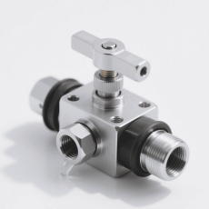 The connectors of the spraying system on an agricultural robot, which are crucial parts in the mechanical processing for the efficient operation of the agricultural robot's spraying function.