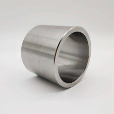 Marine-grade titanium alloy (Ti-6Al-4V) pin sleeve manufactured by CNC turning and polishing, presented in as-machined condition, ideal for demanding maritime applications.